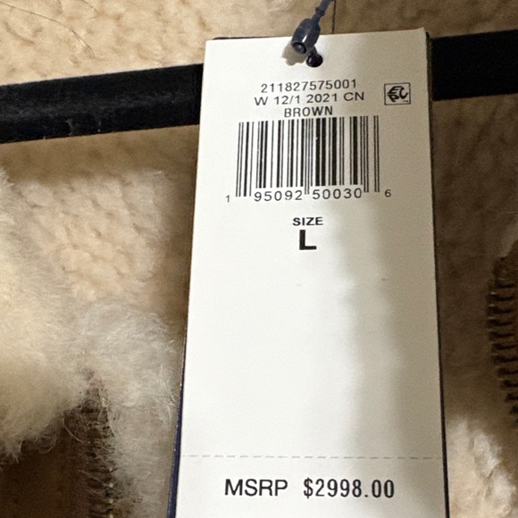 BRAND NEW NEVER WORN with tags Ralph Lauren Tan Shearling Women's Bomber Jacket - Picture 2 of 7